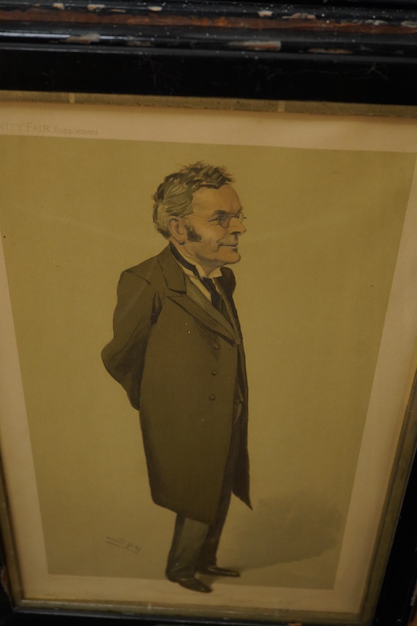 Vanity Fair Twelve caricatures, To include nine by SPY (Leslie Matthew Ward), Lithographic prints, largest 36 x 23cm, Provenance: From the House of Commons Press Gallery, The vendor worked at the House of Commons where t